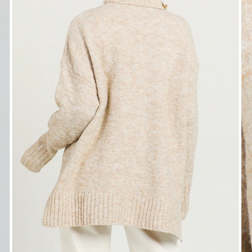 Showpo Cream Turtleneck Sweater - Picture 5 of 7